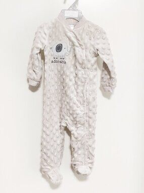 NWT Kyle & Deena 0-3 Months Onesie Romper Adorable Elephant Pyjamas Unisex Grey